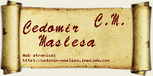 Čedomir Masleša vizit kartica